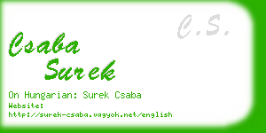 csaba surek business card